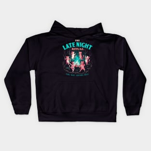 The Late Night Ritual - Cute Evil Cats Gift Kids Hoodie